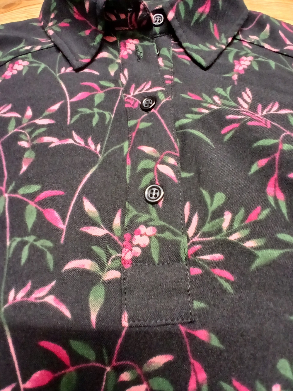 Peter Som Black Women's with Pink & Green Floral Pattern Dress